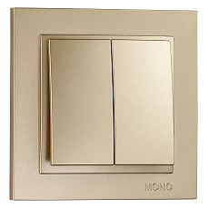 Выключатель двухклавишный mono electric despina 102-222225-102
